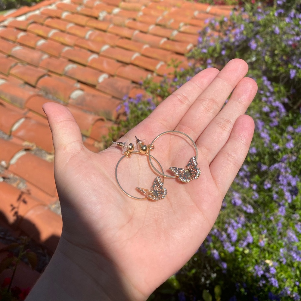 Hoop earrings  🦋